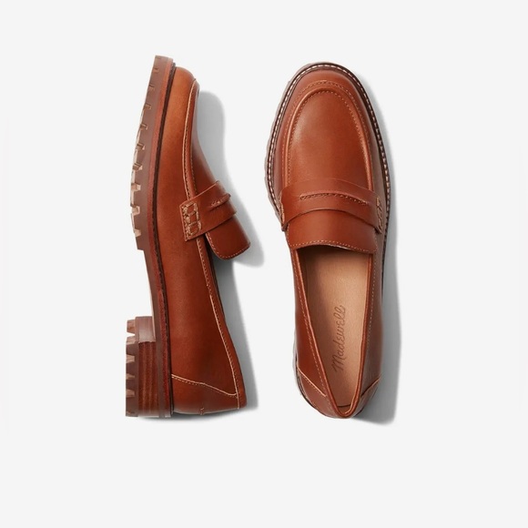 New Madewell The Corinne Lugsole Loafer Women Leather Upper Lining Brown 6.5 - Picture 4 of 8